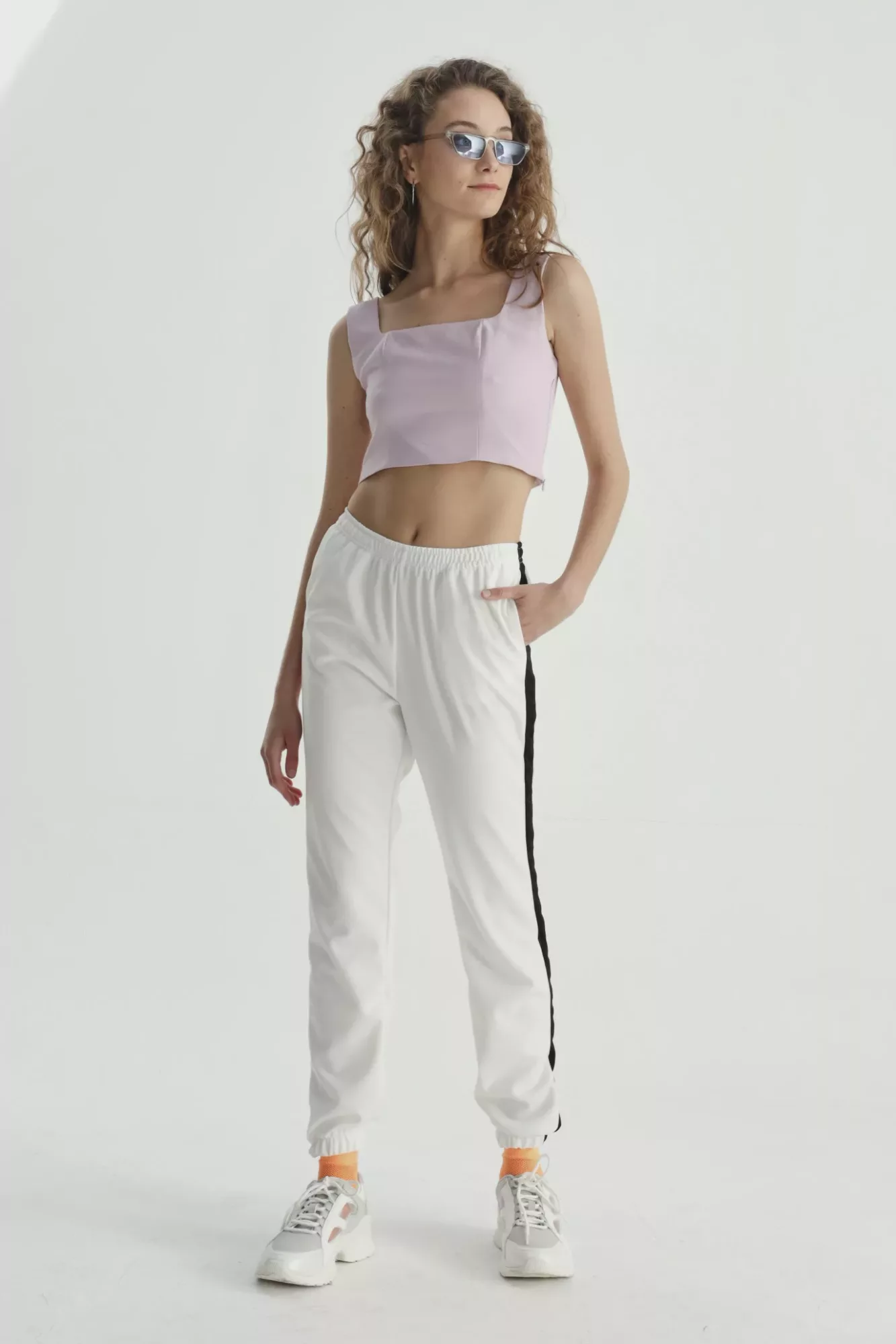 Pantalon Moca Mix Combinado Crepe